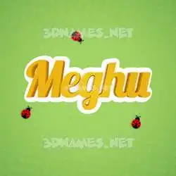 meghu in Ladybugs style - 3D name wallpaper