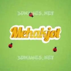 mehakjot in Ladybugs style - 3D name wallpaper