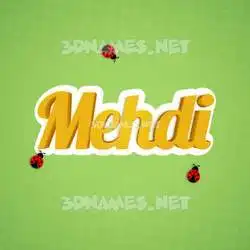 mehdi in Ladybugs style - 3D name wallpaper