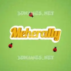 meherally in Ladybugs style - 3D name wallpaper