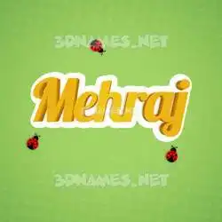 mehraj in Ladybugs style - 3D name wallpaper