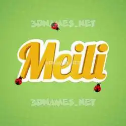 meili in Ladybugs style - 3D name wallpaper
