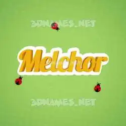 melchor in Ladybugs style - 3D name wallpaper