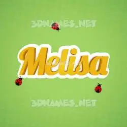 melisa in Ladybugs style - 3D name wallpaper