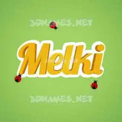 melki in Ladybugs style - 3D name wallpaper