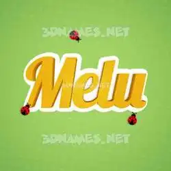 melu in Ladybugs style - 3D name wallpaper