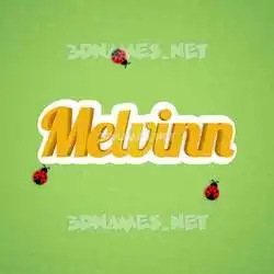 melvinn in Ladybugs style - 3D name wallpaper