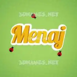 menaj in Ladybugs style - 3D name wallpaper