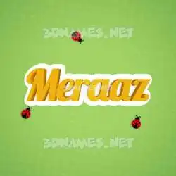 meraaz in Ladybugs style - 3D name wallpaper