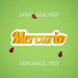 mercurio in Ladybugs style - 3D name wallpaper