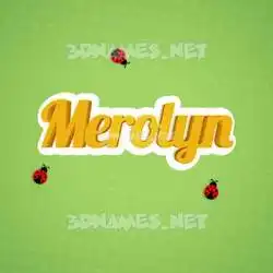 merolyn in Ladybugs style - 3D name wallpaper