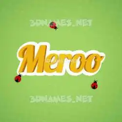 meroo in Ladybugs style - 3D name wallpaper