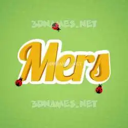 mers in Ladybugs style - 3D name wallpaper