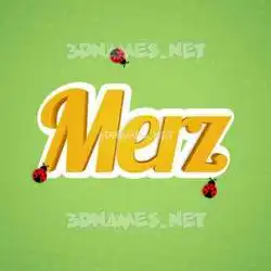 merz in Ladybugs style - 3D name wallpaper