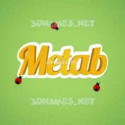 metab in Ladybugs style - 3D name wallpaper