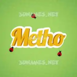 metho in Ladybugs style - 3D name wallpaper
