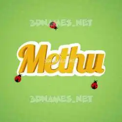 methu in Ladybugs style - 3D name wallpaper