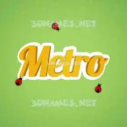 metro in Ladybugs style - 3D name wallpaper