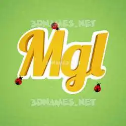 mgl in Ladybugs style - 3D name wallpaper