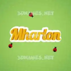 mharlon in Ladybugs style - 3D name wallpaper
