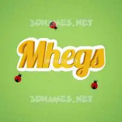 mhegs in Ladybugs style - 3D name wallpaper