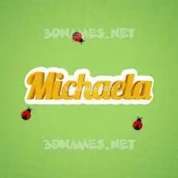 michaela in Ladybugs style - 3D name wallpaper