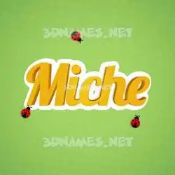 miche in Ladybugs style - 3D name wallpaper
