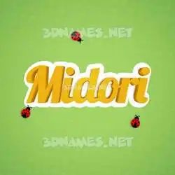 midori in Ladybugs style - 3D name wallpaper