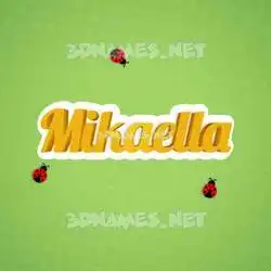 mikaella in Ladybugs style - 3D name wallpaper
