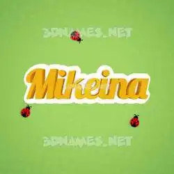 mikeina in Ladybugs style - 3D name wallpaper
