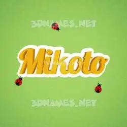 mikoto in Ladybugs style - 3D name wallpaper