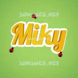 miky in Ladybugs style - 3D name wallpaper