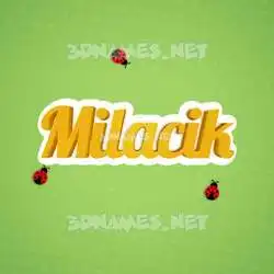 milacik in Ladybugs style - 3D name wallpaper