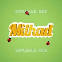 milhad in Ladybugs style - 3D name wallpaper