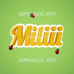 miliii in Ladybugs style - 3D name wallpaper