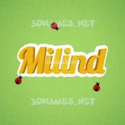 milind in Ladybugs style - 3D name wallpaper
