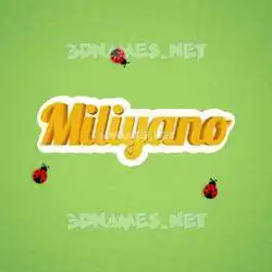 miliyano in Ladybugs style - 3D name wallpaper