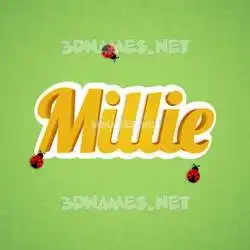 millie in Ladybugs style - 3D name wallpaper