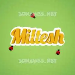 miltesh in Ladybugs style - 3D name wallpaper