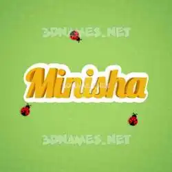 minisha in Ladybugs style - 3D name wallpaper