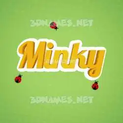 minky in Ladybugs style - 3D name wallpaper