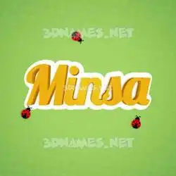 minsa in Ladybugs style - 3D name wallpaper