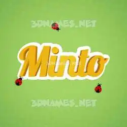 minto in Ladybugs style - 3D name wallpaper