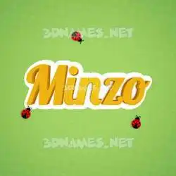 minzo in Ladybugs style - 3D name wallpaper