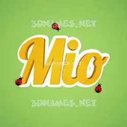 mio in Ladybugs style - 3D name wallpaper