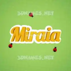miraia in Ladybugs style - 3D name wallpaper