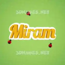 miram in Ladybugs style - 3D name wallpaper