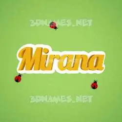 mirana in Ladybugs style - 3D name wallpaper