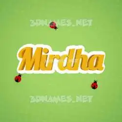 mirdha in Ladybugs style - 3D name wallpaper