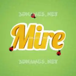 mire in Ladybugs style - 3D name wallpaper